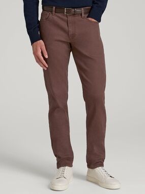 American Tall Carman Tapered Fit Colored Jeans for Tall Men in Dark Toffee Size